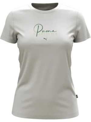 Zdjęcie produktu Biała koszulka z nadrukiem logo Puma
