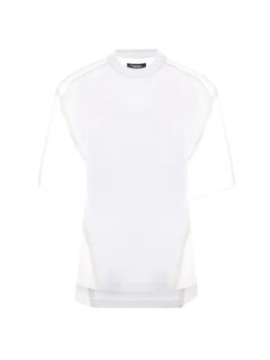 Zdjęcie produktu Biała koszulka z wstawkami z szyfonu Undercover
