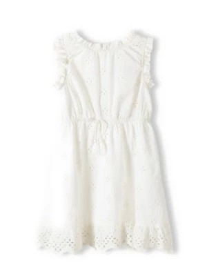 Zdjęcie produktu Biała letnia sukienka haftowana dla dziewczynki Minoti
