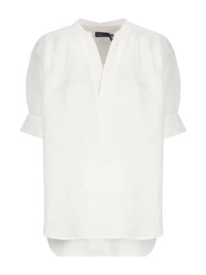 Zdjęcie produktu Biała lniana koszula z dekoltem V Ralph Lauren
