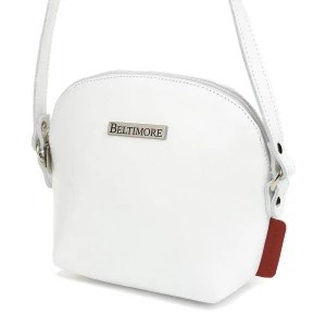 Zdjęcie produktu Biała mała damska torebka skórzana pasek Beltimore biały Merg