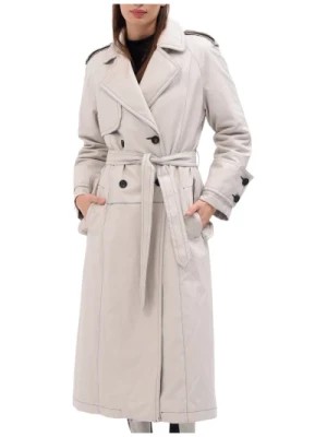 Zdjęcie produktu Biała płaszcz trencz w skórzany look Beatrice .b