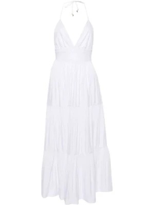 Zdjęcie produktu Biała Plisowana Sukienka Patrizia Pepe