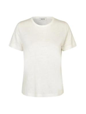 Zdjęcie produktu Biała Podstawowa Koszulka z Lnu Holt Modström