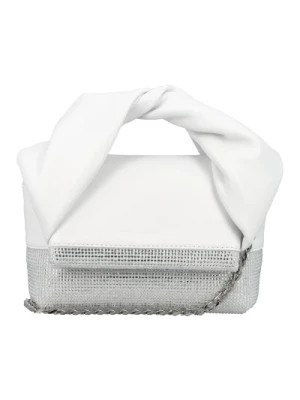 Zdjęcie produktu Biała skórzana torba Twister z kryształami JW Anderson