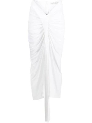 Zdjęcie produktu Biała Spódnica Midi z Rozcięciem Christopher Esber