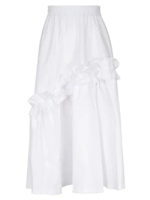 Zdjęcie produktu Biała Spódnica Midi z Zakręconym Detalem Mariuccia Milano