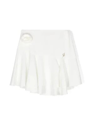 Zdjęcie produktu Biała Spódnica Mini z Falbanami Blumarine