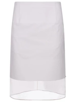 Zdjęcie produktu Biała spódnica z bawełny o niskim staniku Sportmax