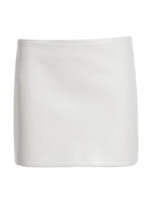 Zdjęcie produktu Biała spódnica z owczej skóry Khaite