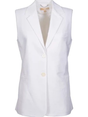 Zdjęcie produktu Biała Sukienka Bez Rękawów W Stylu Kurtki Michael Kors
