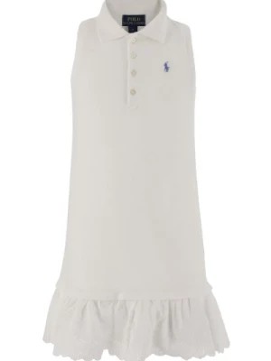 Zdjęcie produktu Biała Sukienka Bez Rękawów z Logo Polo Ralph Lauren