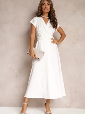 Zdjęcie produktu Biała Sukienka Kopertowa Appephone