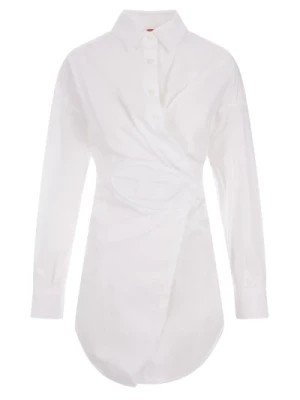 Zdjęcie produktu Biała Sukienka Ołówkowa z Zamknięciem Oval D Diesel