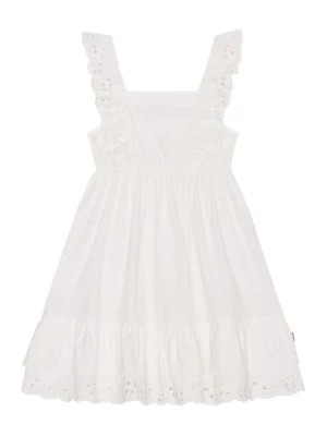 Zdjęcie produktu Biała Sukienka z Bawełny z Falbankami Molo