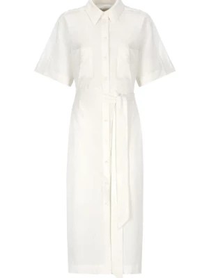 Zdjęcie produktu Biała Sukienka z Bawełny z Kołnierzem Maison Kitsuné