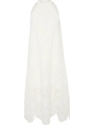 Zdjęcie produktu Biała Sukienka z Haftem Angielskim Karen by Simonsen
