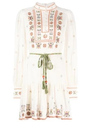 Zdjęcie produktu Biała Sukienka z Haftem Lovella Alemais