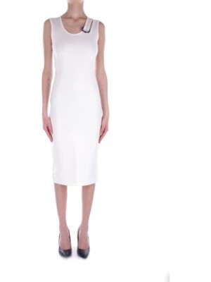 Zdjęcie produktu Biała sukienka z pierścieniem i wycięciem Costume National