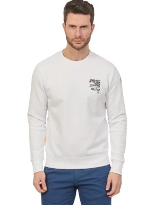 Zdjęcie produktu Biała Sweter z Nadrukiem Logo Suns