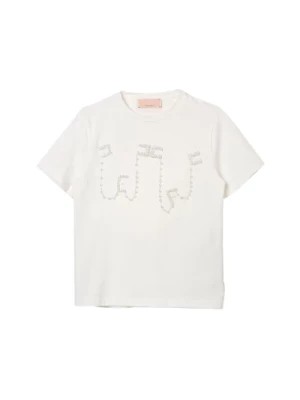Zdjęcie produktu Biała T-shirt Dziewczęca Elisabetta Franchi