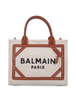 Zdjęcie produktu Biała torba na ramię dla kobiet Balmain