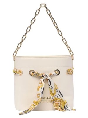 Zdjęcie produktu Biała torebka wiaderko z detalami szalika Versace Jeans Couture