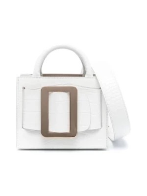 Zdjęcie produktu Biała torebka z krokodylowym wzorem Boyy