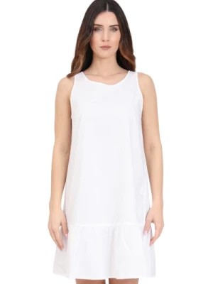 Zdjęcie produktu Biała Tunika z Logo na Sukienkę z Poplinu Armani Exchange