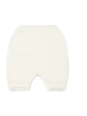 Zdjęcie produktu Biała wełniana spodnica, elastyczny pas Little Bear