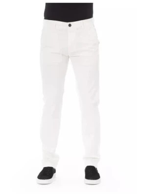 Zdjęcie produktu Białe bawełniane spodnie chino Baldinini