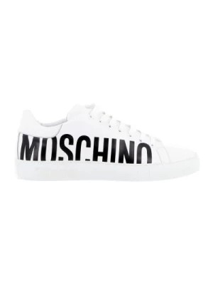 Zdjęcie produktu Białe casualowe sneakersy z kontrastowym logo Moschino
