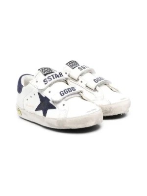 Zdjęcie produktu Białe/czarne skórzane/zamszowe trampki Super-Star Golden Goose