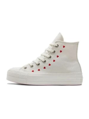 Zdjęcie produktu Białe Czerwone Serca Sneakers Converse