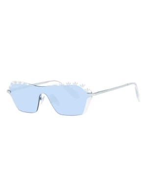 Zdjęcie produktu Białe damskie okulary przeciwsłoneczne z lustrzanymi soczewkami Adidas