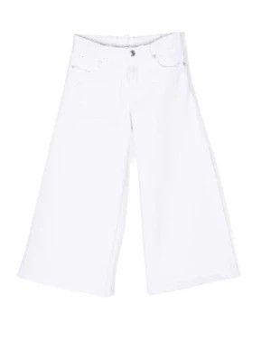 Zdjęcie produktu Białe elastyczne jeansy z bawełny dla dziewcząt Dsquared2