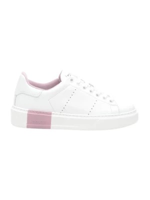 Zdjęcie produktu Białe i Różowe Skórzane Sneakersy Woolrich