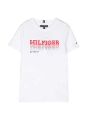 Zdjęcie produktu Białe koszulki i pola z detalami logo Tommy Hilfiger