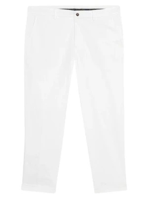 Zdjęcie produktu Białe luźne spodnie chinos z podwójnie skręconej bawełny Brooks Brothers