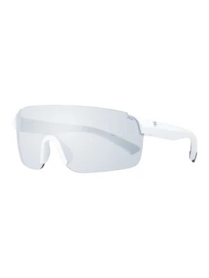 Zdjęcie produktu Białe Męskie Okulary Przeciwsłoneczne z Lustrowanymi i Gradientowymi Soczewkami Fila