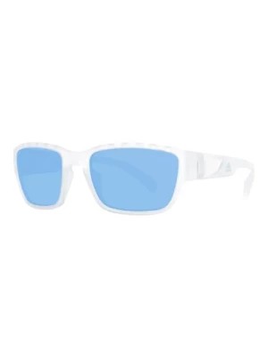 Zdjęcie produktu Białe Okulary Przeciwsłoneczne w Kształcie Prostokąta dla Mężczyzn Adidas