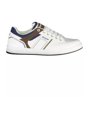 Zdjęcie produktu Białe Poliestrowe Sneakersy dla Mężczyzn z Nadrukiem Logo Carrera