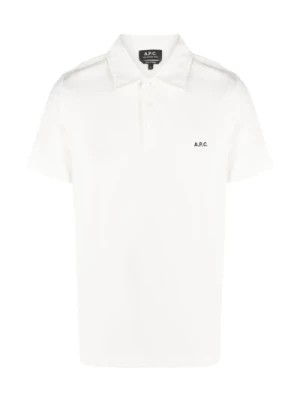 Zdjęcie produktu Białe Polo T-shirty z Haftowanym Logo A.p.c.