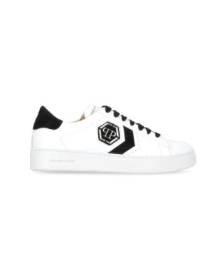 Zdjęcie produktu Białe Skórzane Sneakers Hexagon Logo Philipp Plein