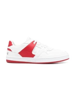 Zdjęcie produktu Białe Skórzane Sneakersy z Czerwonymi Akcentami Celine