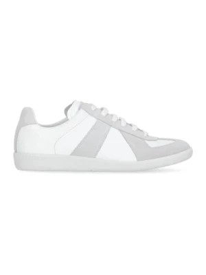 Zdjęcie produktu Białe Skórzane Sneakersy z Kontrastującymi Wstawkami Maison Margiela