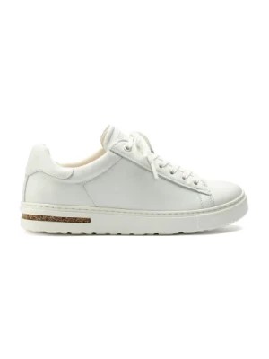 Zdjęcie produktu Białe Skórzane Sneakersy z Wyjmowanym Korkowo-Lateksowym Podkładem Birkenstock