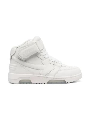 Zdjęcie produktu Białe Sneakersy z 3.0cm Obcasem Off White