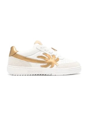 Zdjęcie produktu Białe Sneakersy z Złotymi Elementami Palm Angels