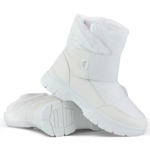 Zdjęcie produktu Białe śniegowce na rzep buty ocieplane na zimę Inna marka